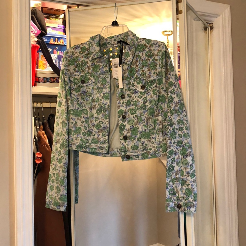 Floral Printed Jean Jacket